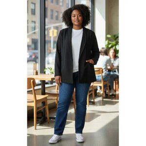 Studio by Torrid Black Stretch Ponte Peplum Blazer size 5X